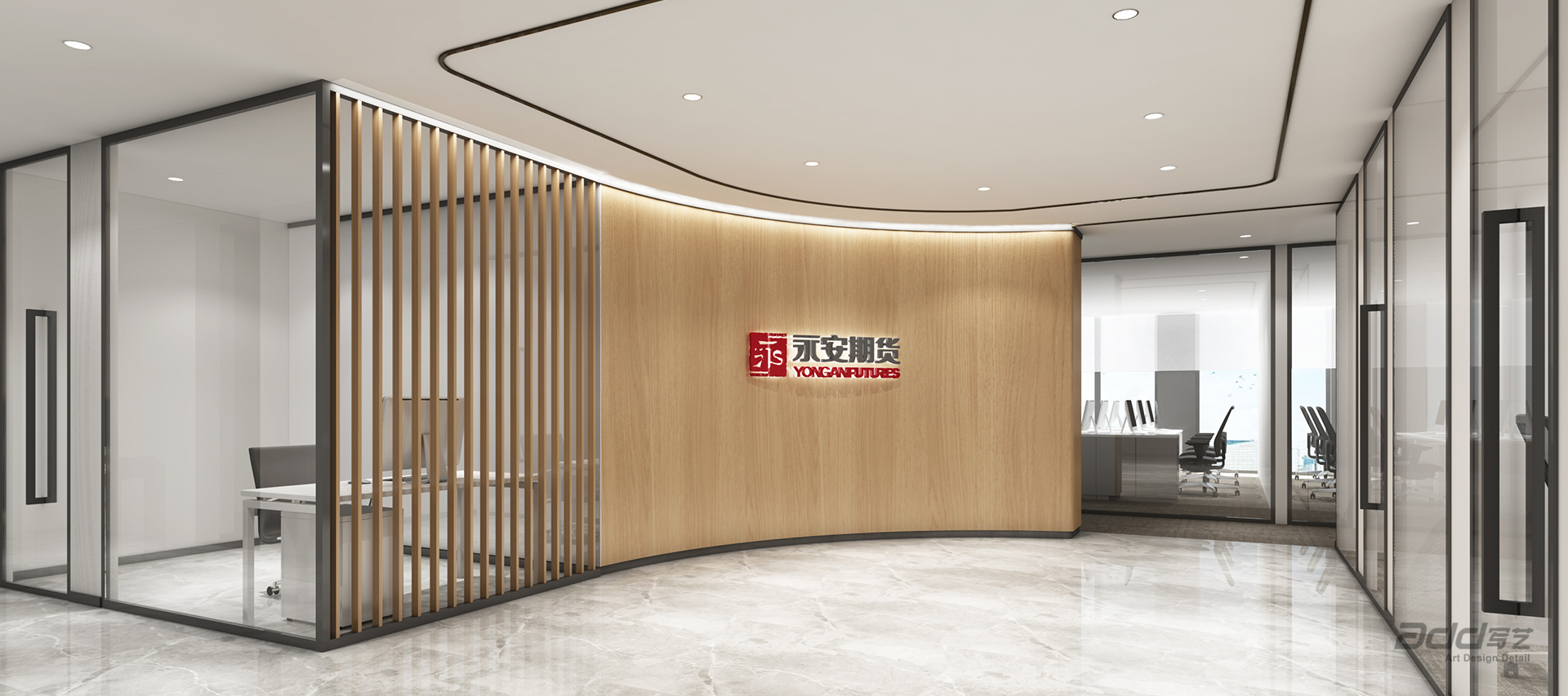 財(cái)通證券寫(xiě)字樓裝修-前廳2-pc