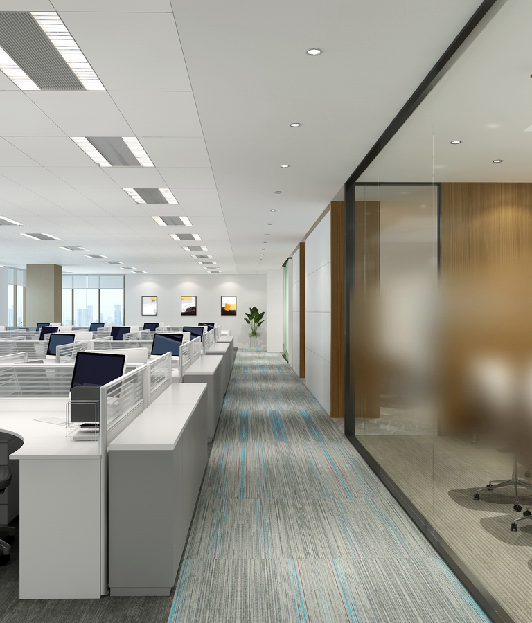 財(cái)通證券寫(xiě)字樓裝修-辦公區(qū)走廊-pc