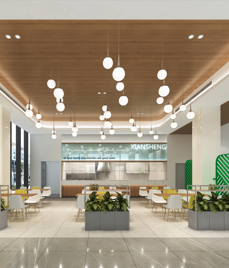 先聲藥業辦公樓設計裝修 餐廳-pc