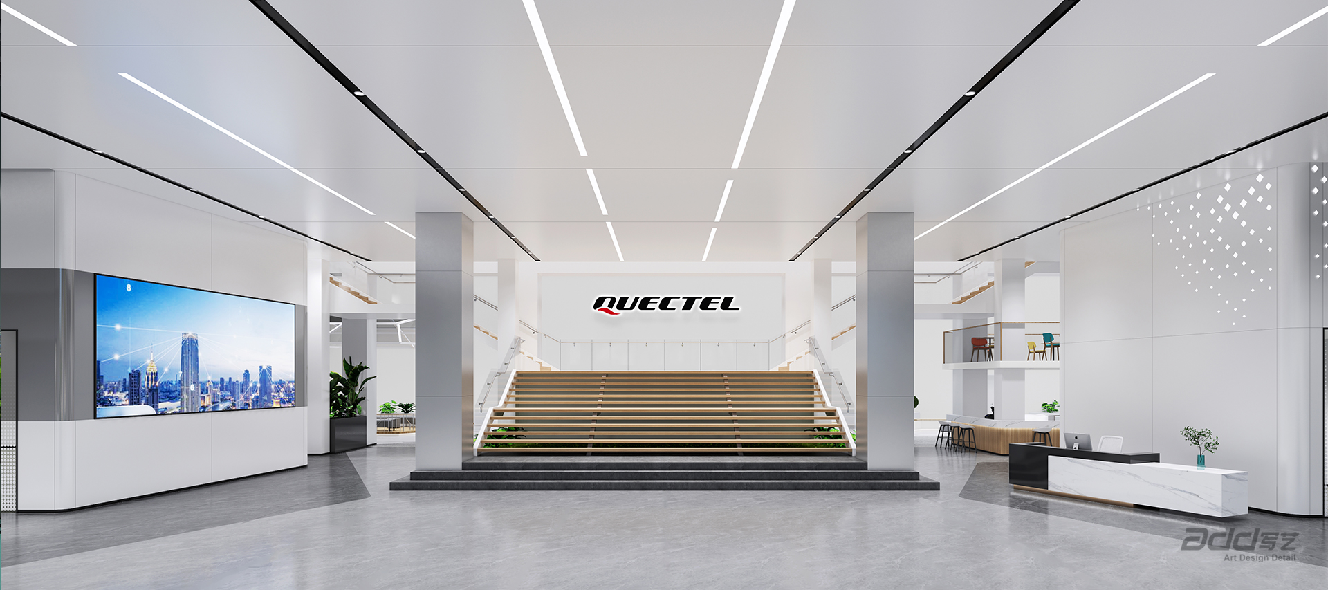 移遠通信辦公室裝修設計-前廳-pc